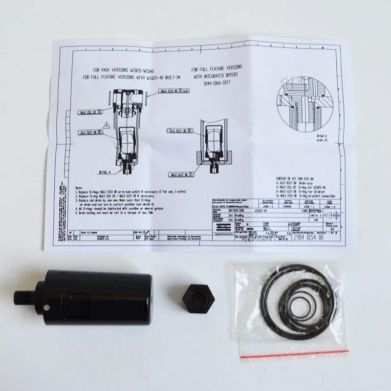 Asal 2904500069 Atlas Copco WSD Pemisah Air WSD25 WSD80 WSD250 WSD750