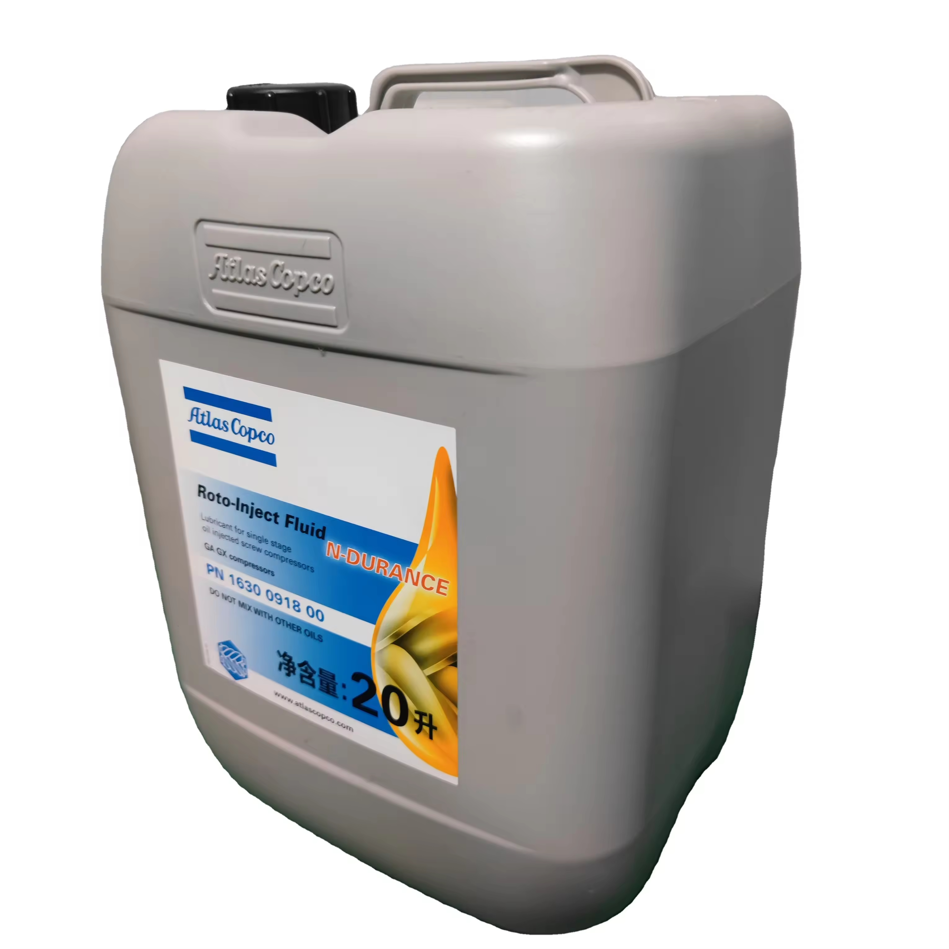 1630091800 Atlas Copco Lubricant untuk pemampat skru skru yang disuntikkan tunggal ga gx pemampat