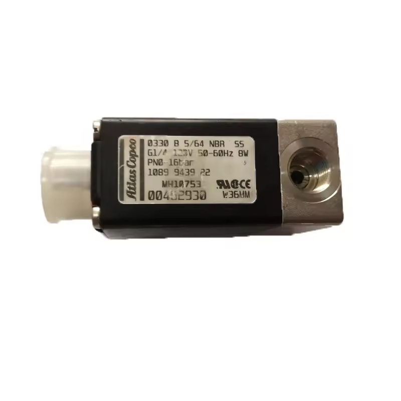 Injap solenoid pemampat udara bebas minyak untuk Atlas Copco 1089943922