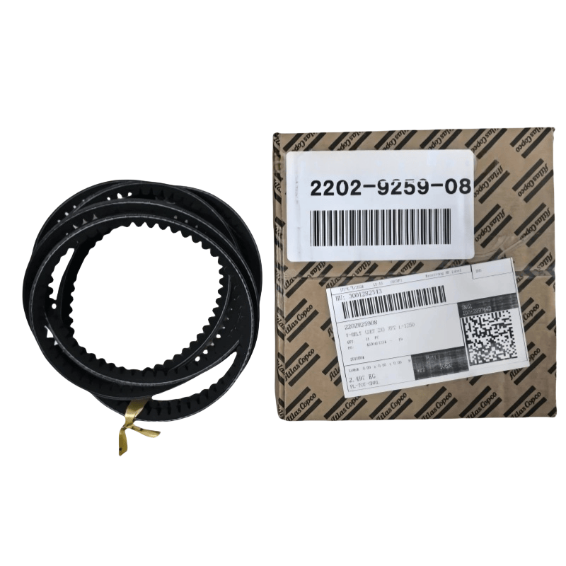 2202925908 Atlas Copco v-belt (set 2x) xpz l = 1250 ac untuk pemampat skru suntikan minyak asal