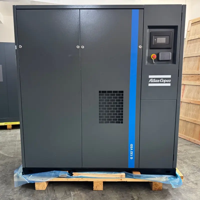Pemampat Skru Disuntik Minyak Atlas Copco G132VSD 400V 50HZ Pemacu Kelajuan Boleh Ubah