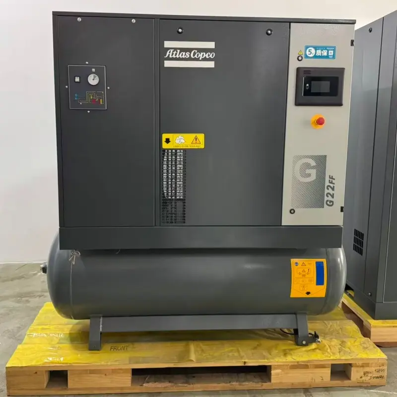 Atlas Copco G22FF 22kW 30HP Oil Injected Rotary Screw Air Compressor for Industrial Manufacturing