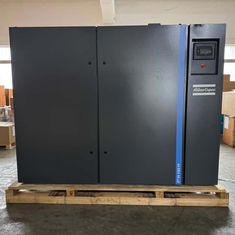 Atlas Copco ZT55 VSD FF | Pemampat Udara Bebas Minyak 55kW untuk Kelas Industri Makanan Farmaseutikal 0